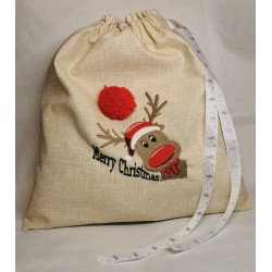 Vianočné vrecúško sobík christmas krémové